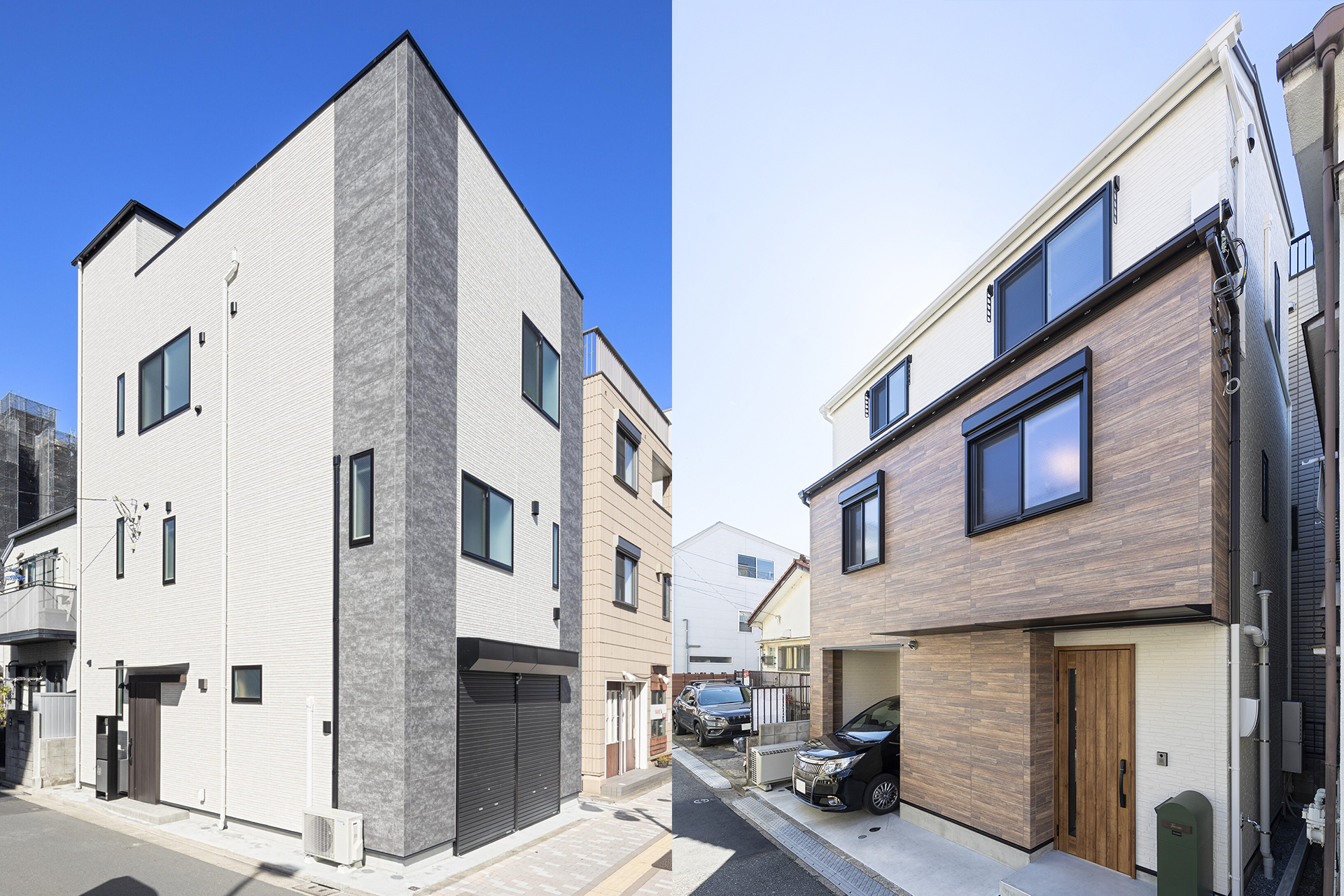 江東区のモダンな注文住宅外観